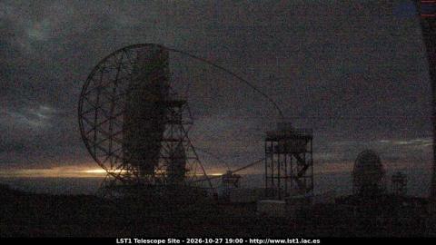 Roque de los Muchachos: imagen reciente de la webcam